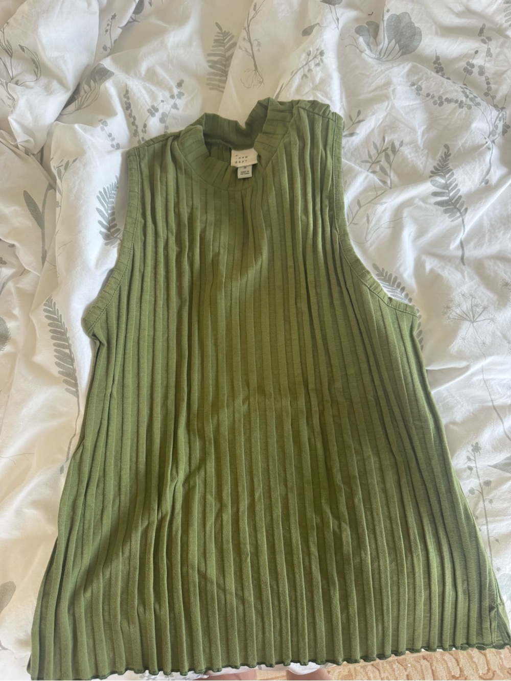 Green pleated top